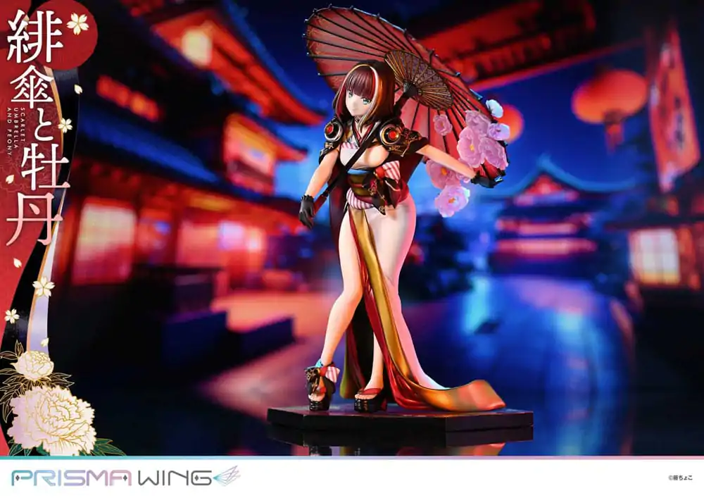 Oryginalna Ilustracja od Fuzichoco Prisma Wing PVC Statua 1/7 Scarlet Umbrella And Peony 28 cm zdjęcie produktu