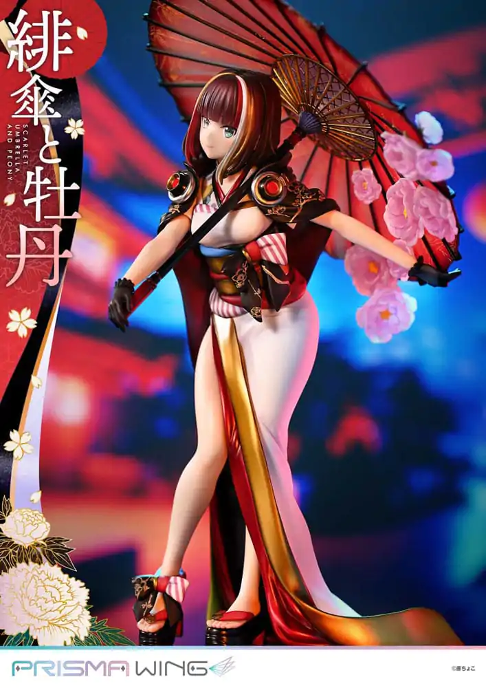 Oryginalna Ilustracja od Fuzichoco Prisma Wing PVC Statua 1/7 Scarlet Umbrella And Peony 28 cm zdjęcie produktu
