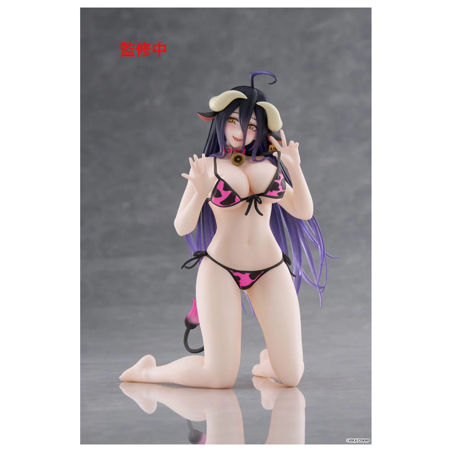 Overlord PVC Statue Desktop Słodka Figurka Albedo Cow-Print Swimsuit Ver. Renewal 13 cm zdjęcie produktu