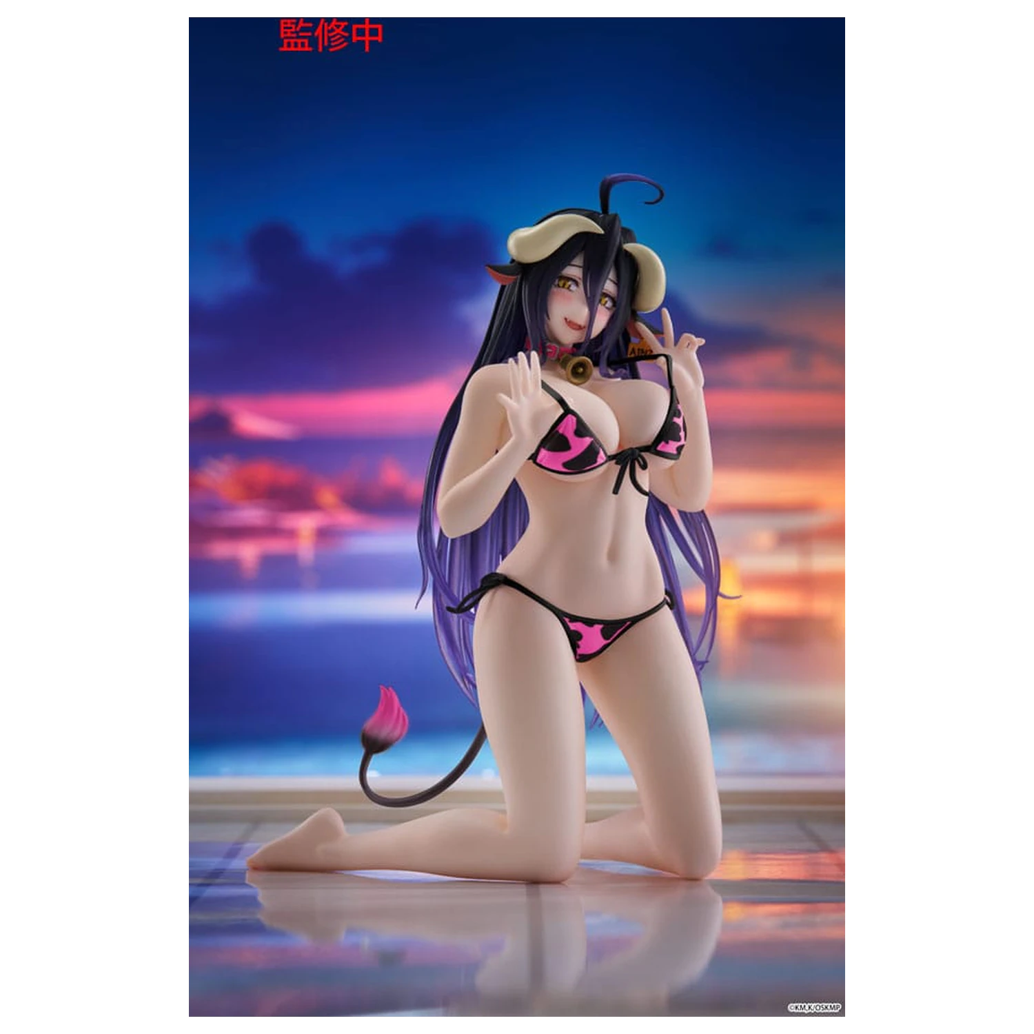 Overlord PVC Statue Desktop Słodka Figurka Albedo Cow-Print Swimsuit Ver. Renewal 13 cm zdjęcie produktu