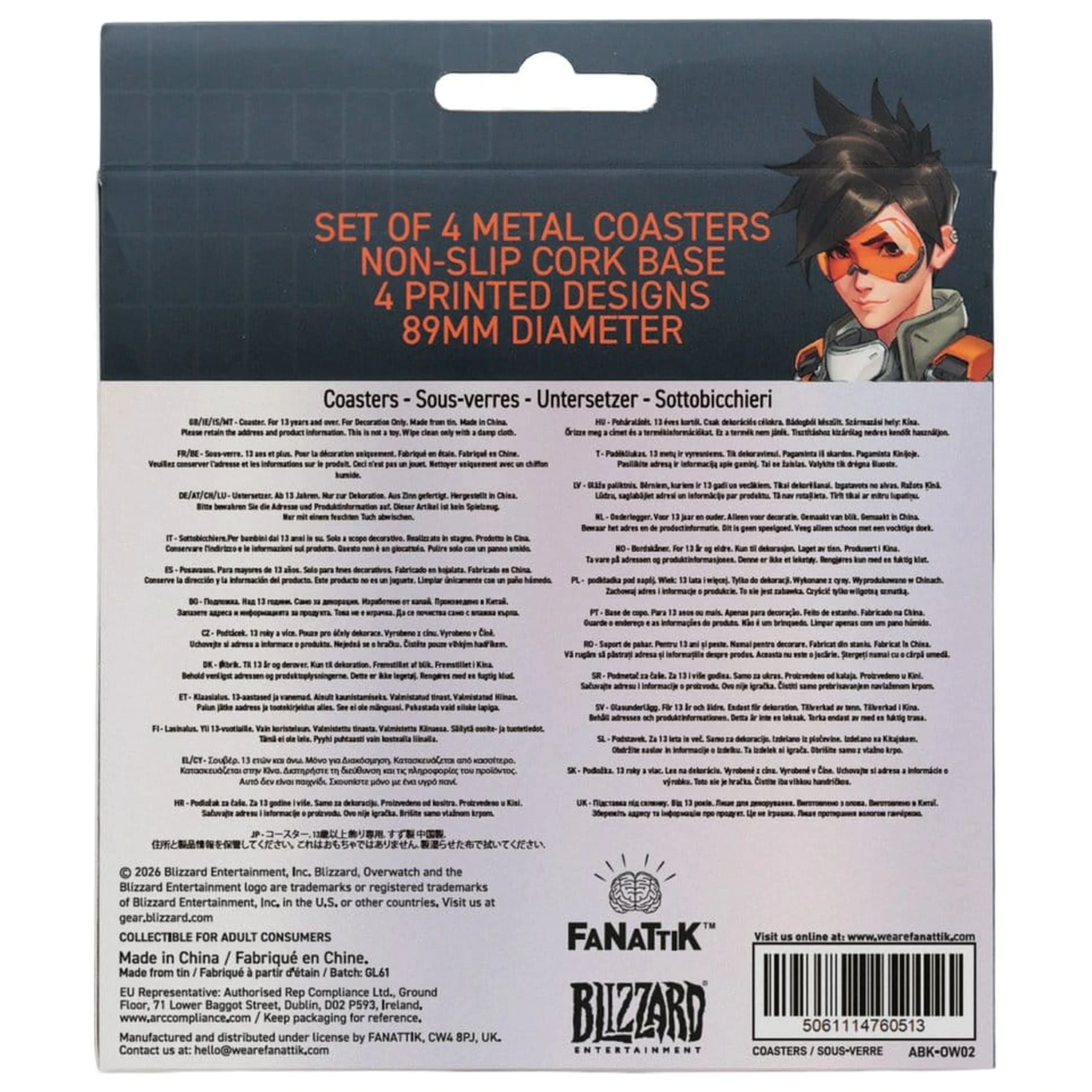 Overwatch 4-pak podstawek Printed Metal zdjęcie produktu