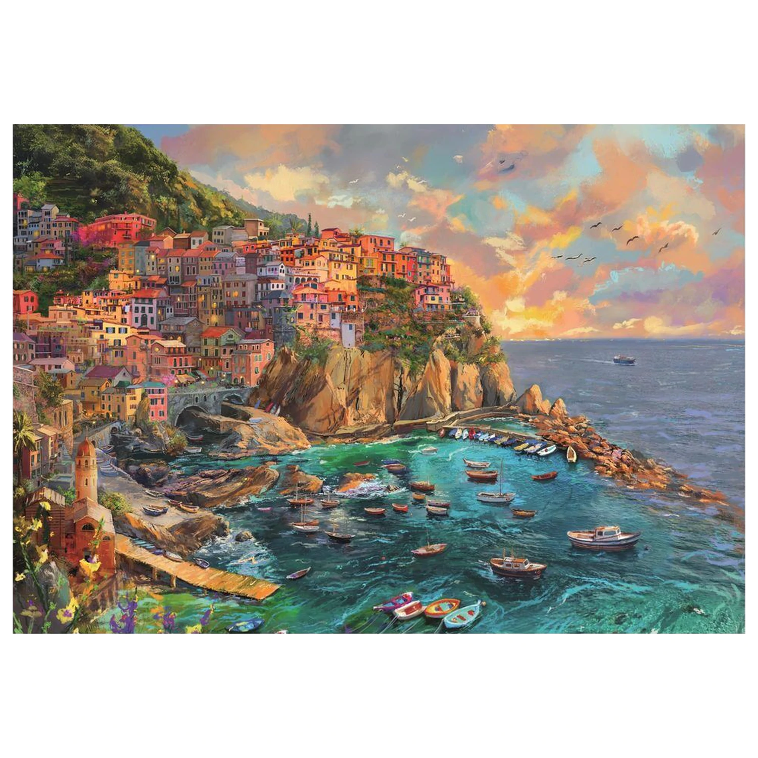 Painted Manarola puzzle 2000 elementów zdjęcie produktu