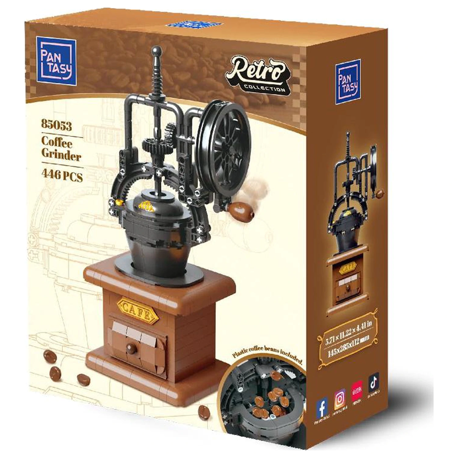 PANTASY Coffee Grinder Młynek do kawy Klocki 446 elementów zdjęcie produktu