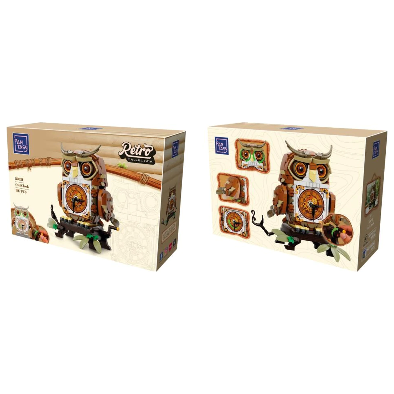 PANTASY Owl Clock zestaw klocków 897 elementów zdjęcie produktu