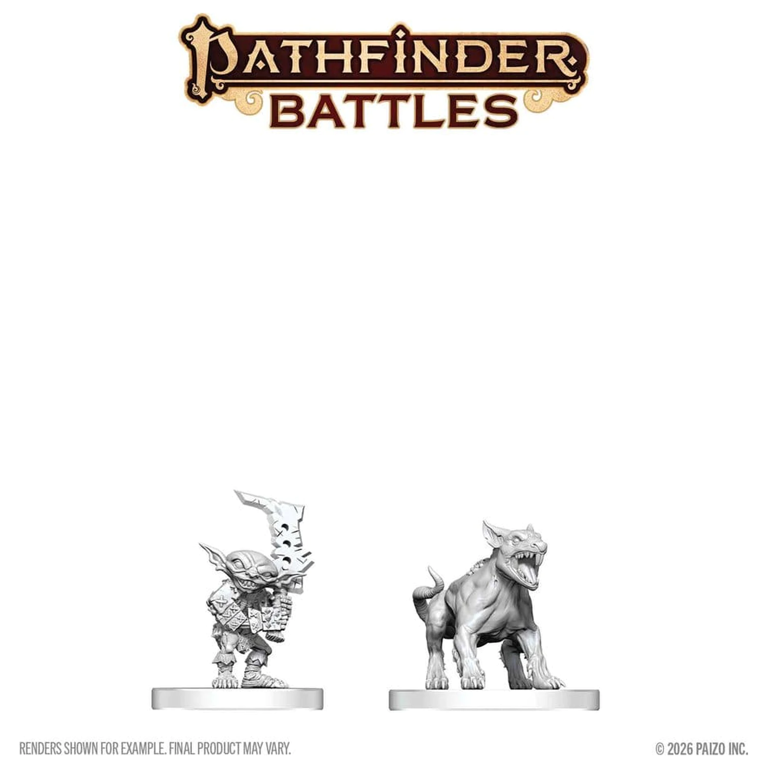 Pathfinder Battles Deep Cuts Unpainted Miniature Goblin Commando i Goblin Dog 13 cm zdjęcie produktu