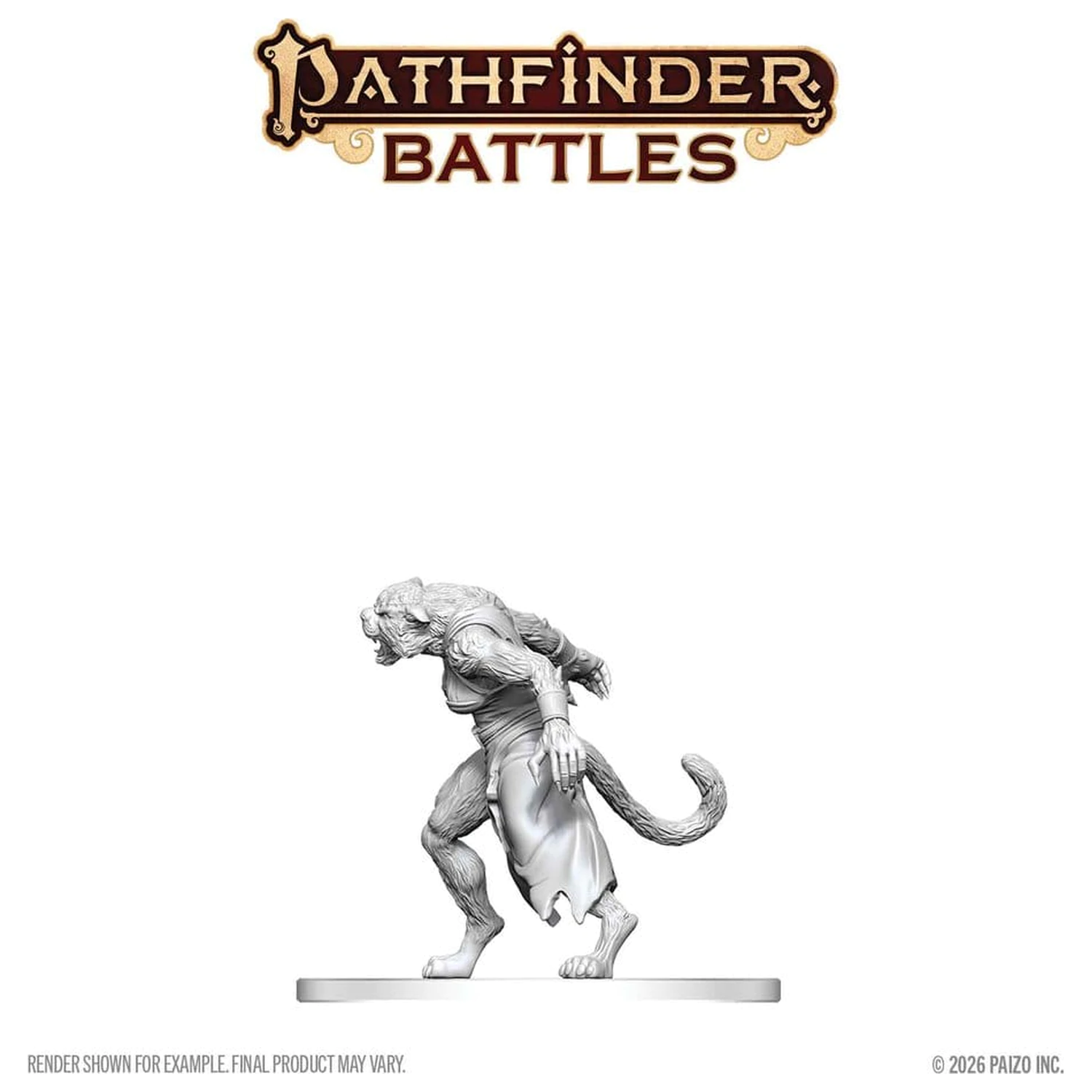 Pathfinder Battles Deep Cuts Unpainted Miniatura Weretygrys 13 cm zdjęcie produktu