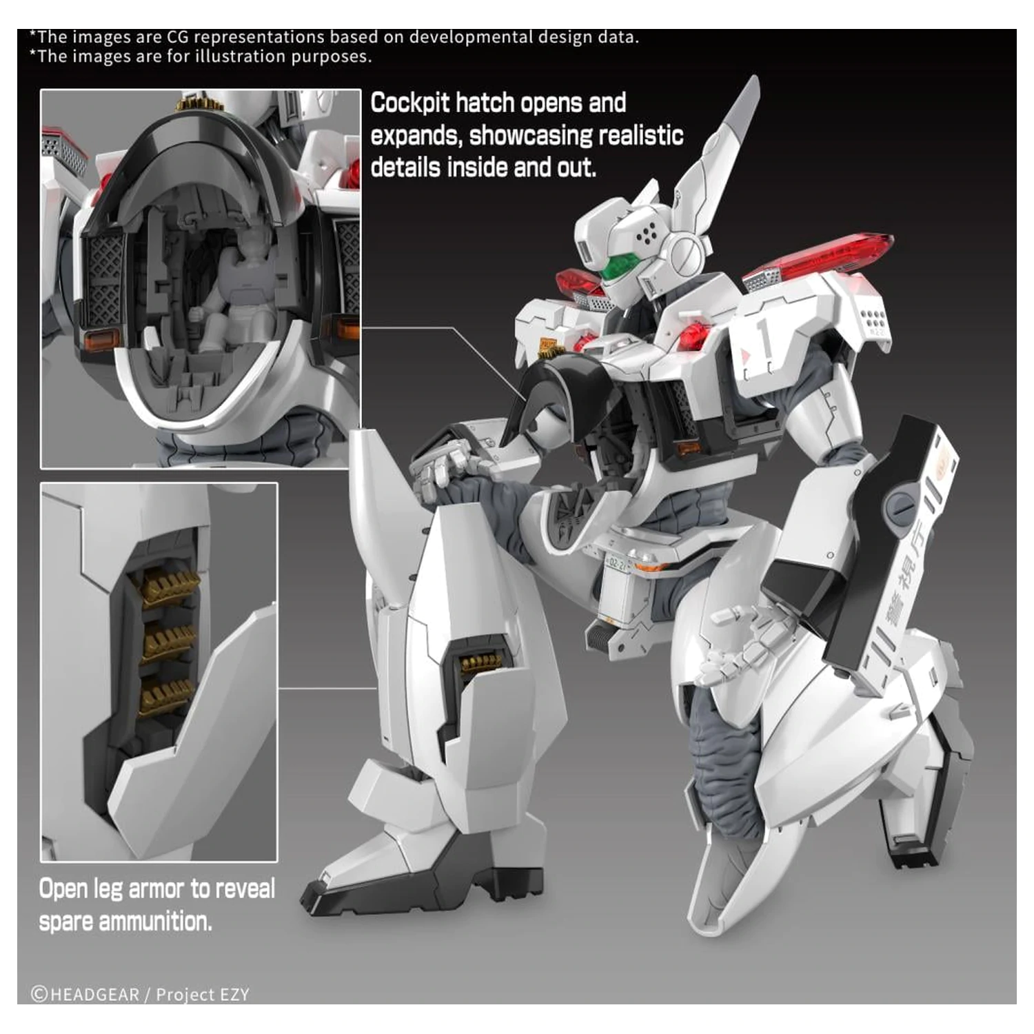 Model do sklejania Patlabor RG 1/48 AV-98Plus Ingram (Ingram Plus) zdjęcie produktu