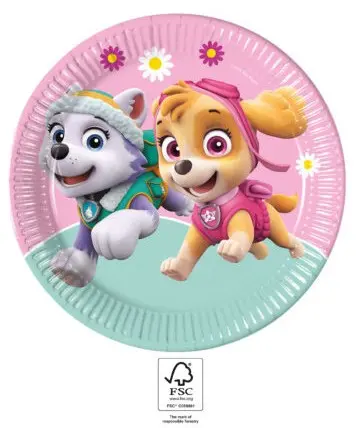 Talerzyki papierowe Paw Patrol Skye and Everest 8 szt. 23 cm FSC zdjęcie produktu