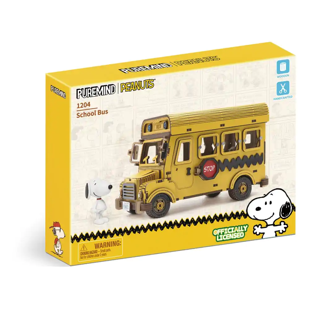 Peanuts Puremind Autobus Szkolny drewniany zestaw konstrukcyjny zdjęcie produktu
