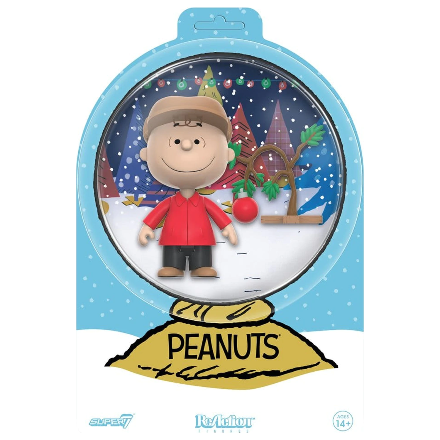 Peanuts ReAction Action Figure Charlie Brown and Sad Tree (karta z tyłu Snow Globe) zdjęcie produktu