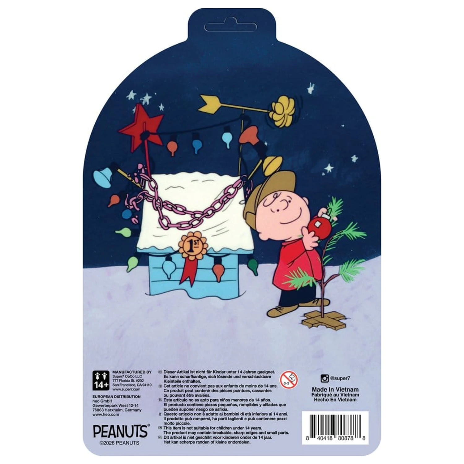 Peanuts ReAction Action Figure Charlie Brown and Sad Tree (karta z tyłu Snow Globe) zdjęcie produktu