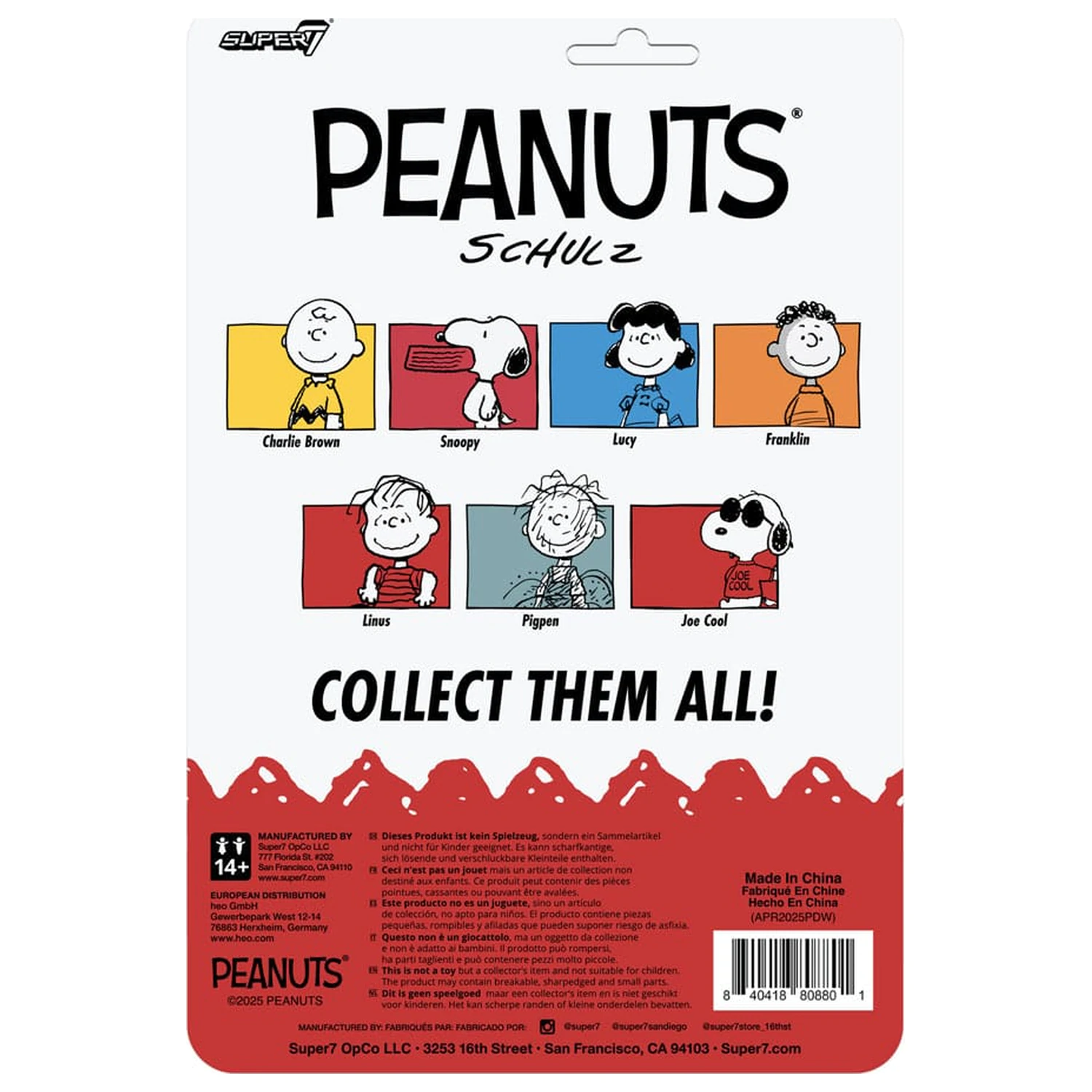 Peanuts ReAction figurka akcji Wave 8 Joe Cool 9 cm zdjęcie produktu