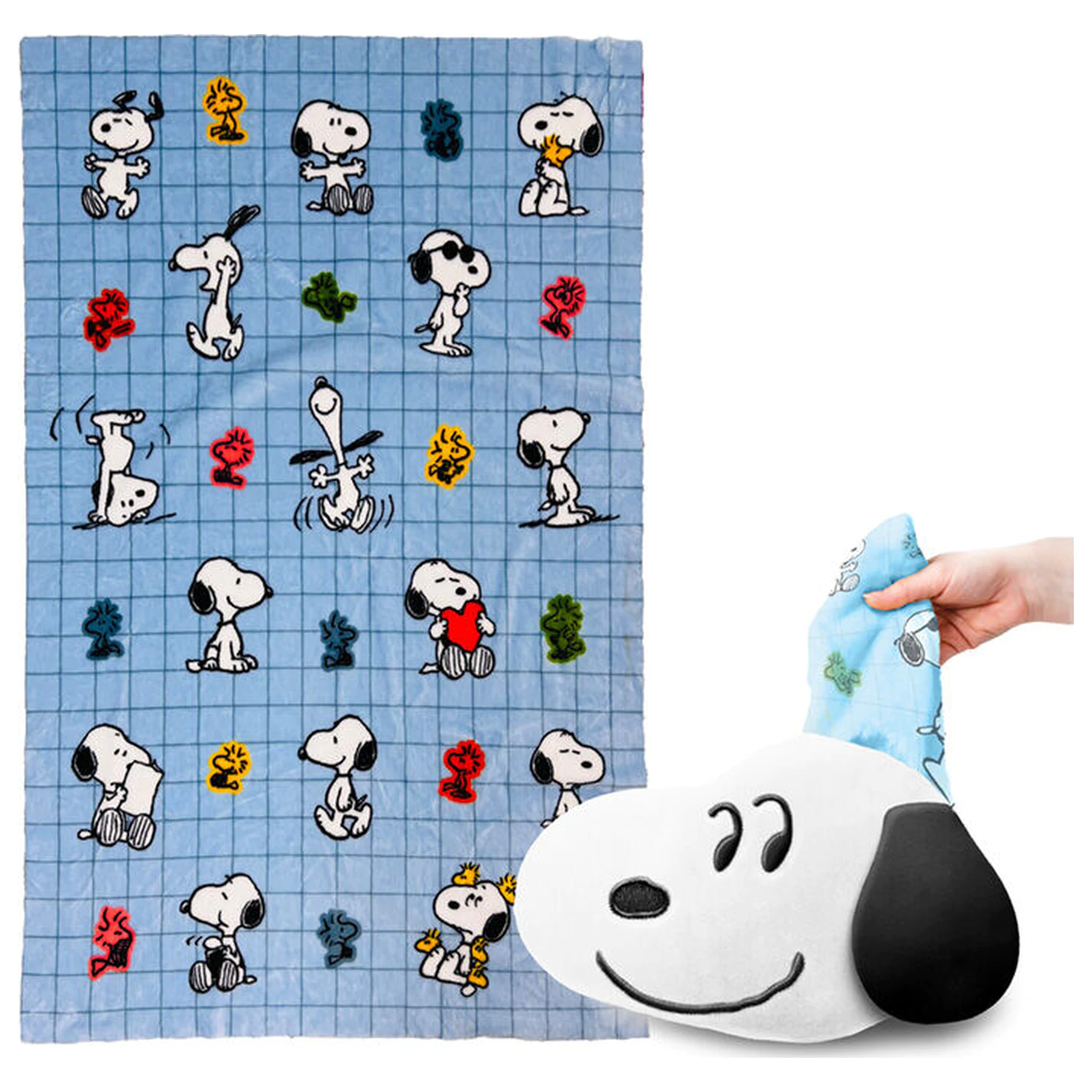 Peanuts Snoopy & Woodstock poduszka 2 w 1 i koc podróżny zdjęcie produktu