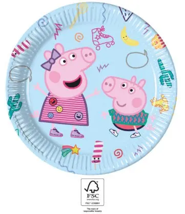 Peppa Pig Messy Play, Talerzyki papierowe Peppa Pig 8 szt. 23 cm FSC zdjęcie produktu
