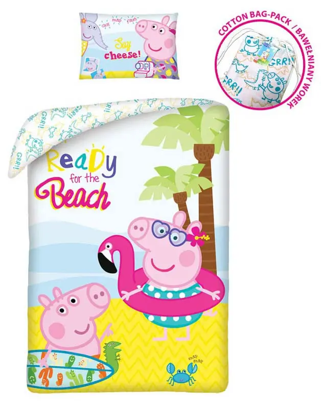 Peppa Pig komplet poszwy na kołdrę 140x200cm, 70x90cm zdjęcie produktu