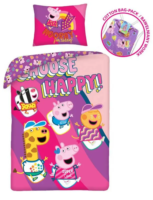 Peppa Pig Poszwa na kołdrę 140x200cm, 70x90cm zdjęcie produktu