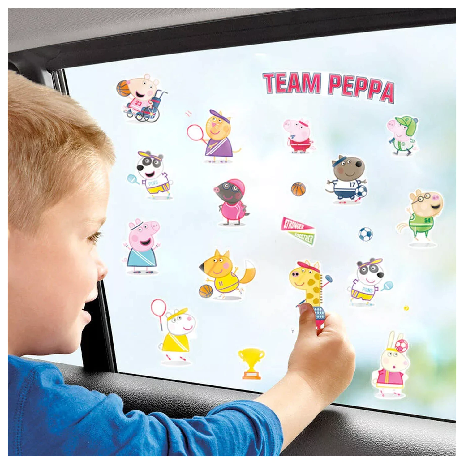 Peppa Pig Awesome Friends zestaw naklejek okiennych zdjęcie produktu