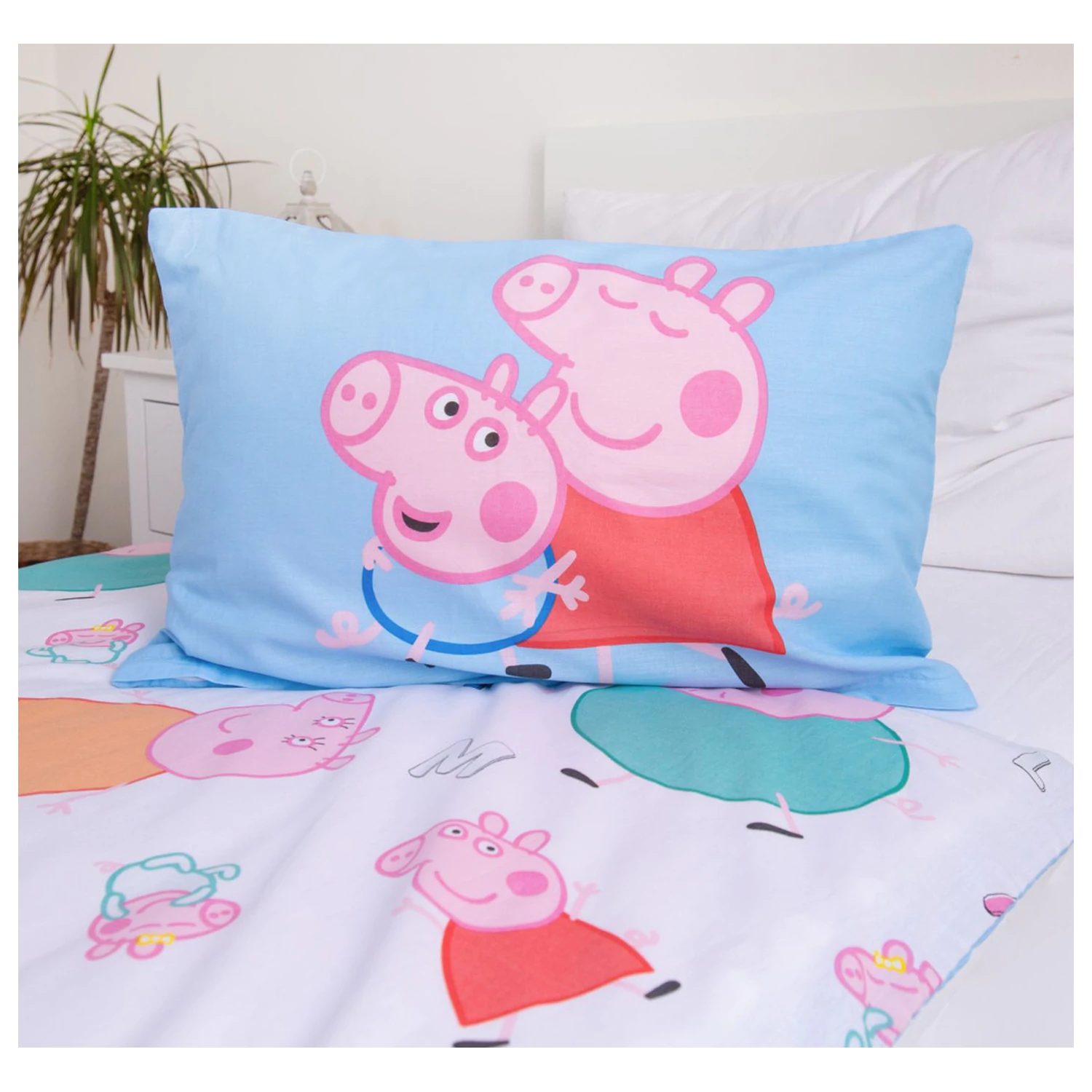 Peppa Pig Big Pig Family dziecięca, przedszkolna poszwa na kołdrę zdjęcie produktu