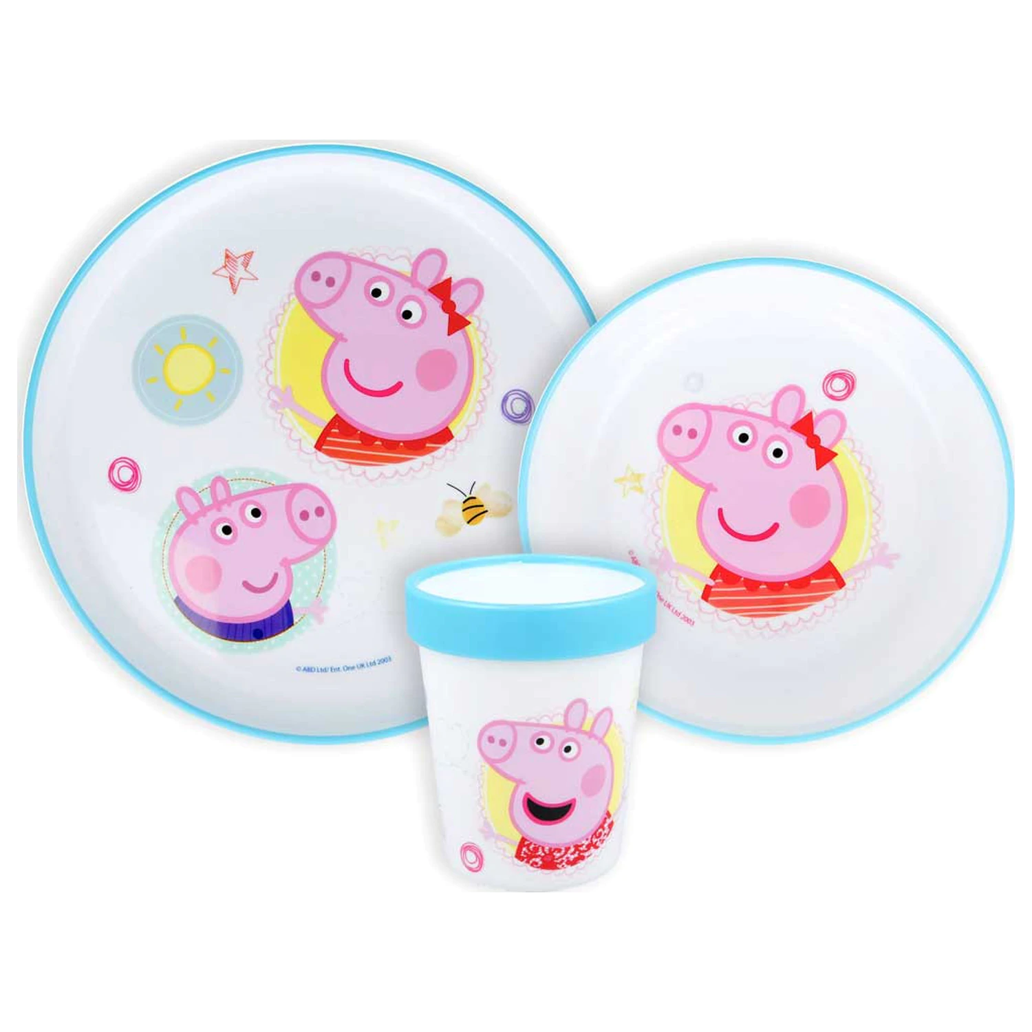 Peppa Pig Core Zestaw Naczynia antypoślizgowe, Zestaw mikroplastikowy zdjęcie produktu