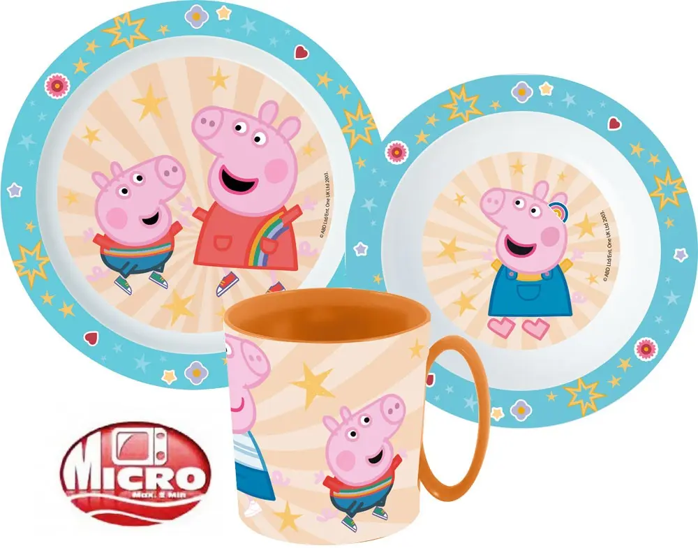 Peppa Pig zestaw naczyń, plastikowy zestaw do mikrofalówki zdjęcie produktu