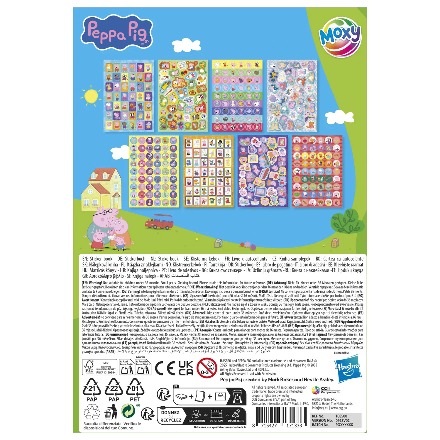 Peppa Pig Family Sticker Pack 8 arkuszy zdjęcie produktu