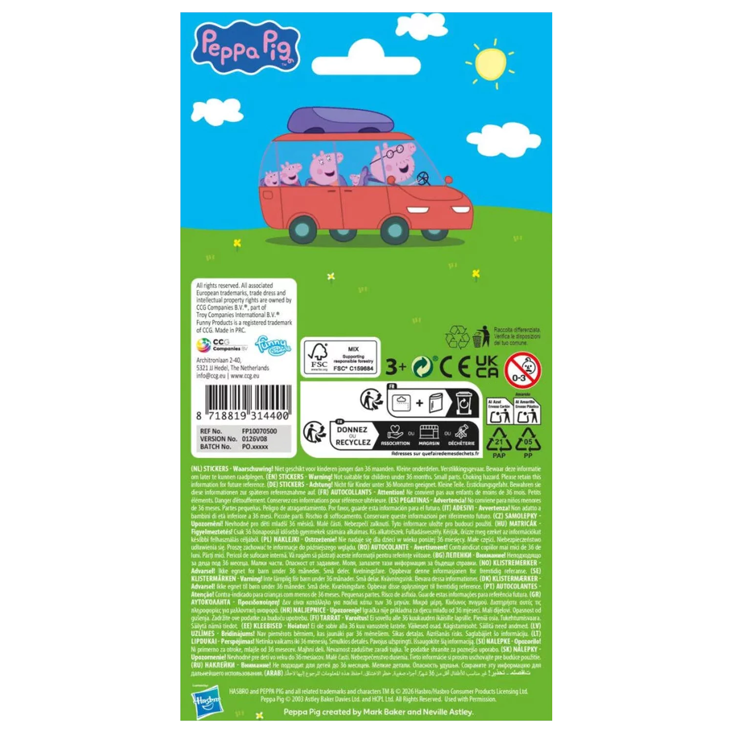 Peppa Pig Family Time naklejka zdjęcie produktu