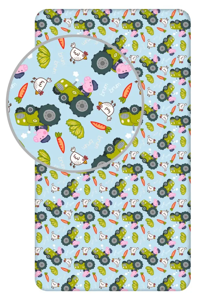 Peppa Pig prześcieradło z gumką 90*200 cm zdjęcie produktu