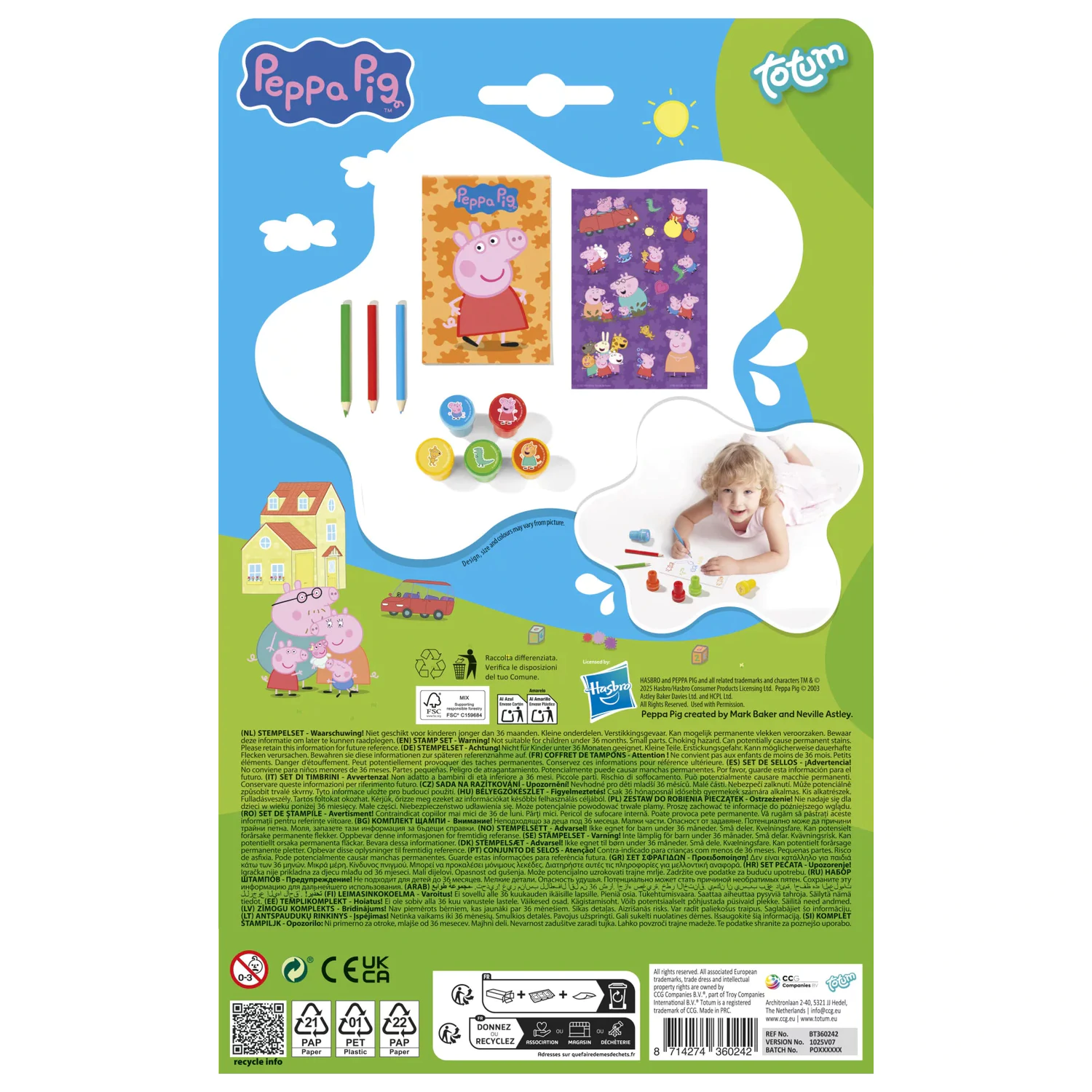 Peppa Pig Happiness Zestaw Kreatywny ze Stemplami zdjęcie produktu