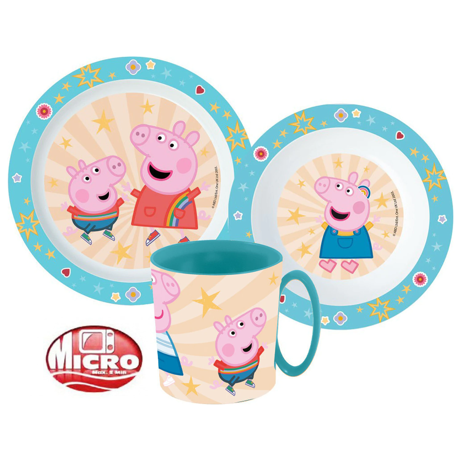 Peppa Pig Kindness Zestaw Naczyń, micro plastic zestaw z kubkiem 350 ml zdjęcie produktu