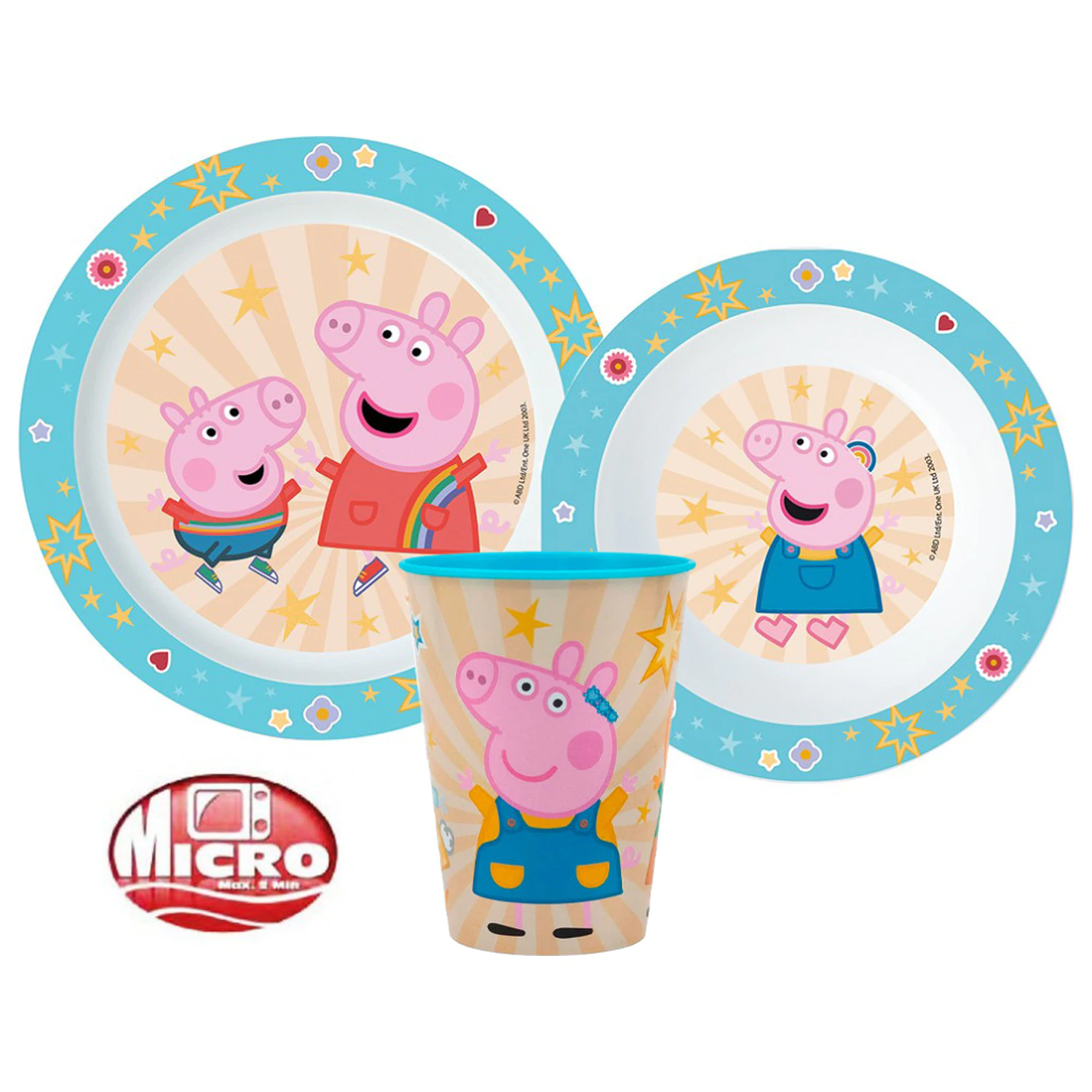 Zestaw naczyń Peppa Pig Kindness, zestaw micro plastic, z kubkiem 260 ml zdjęcie produktu