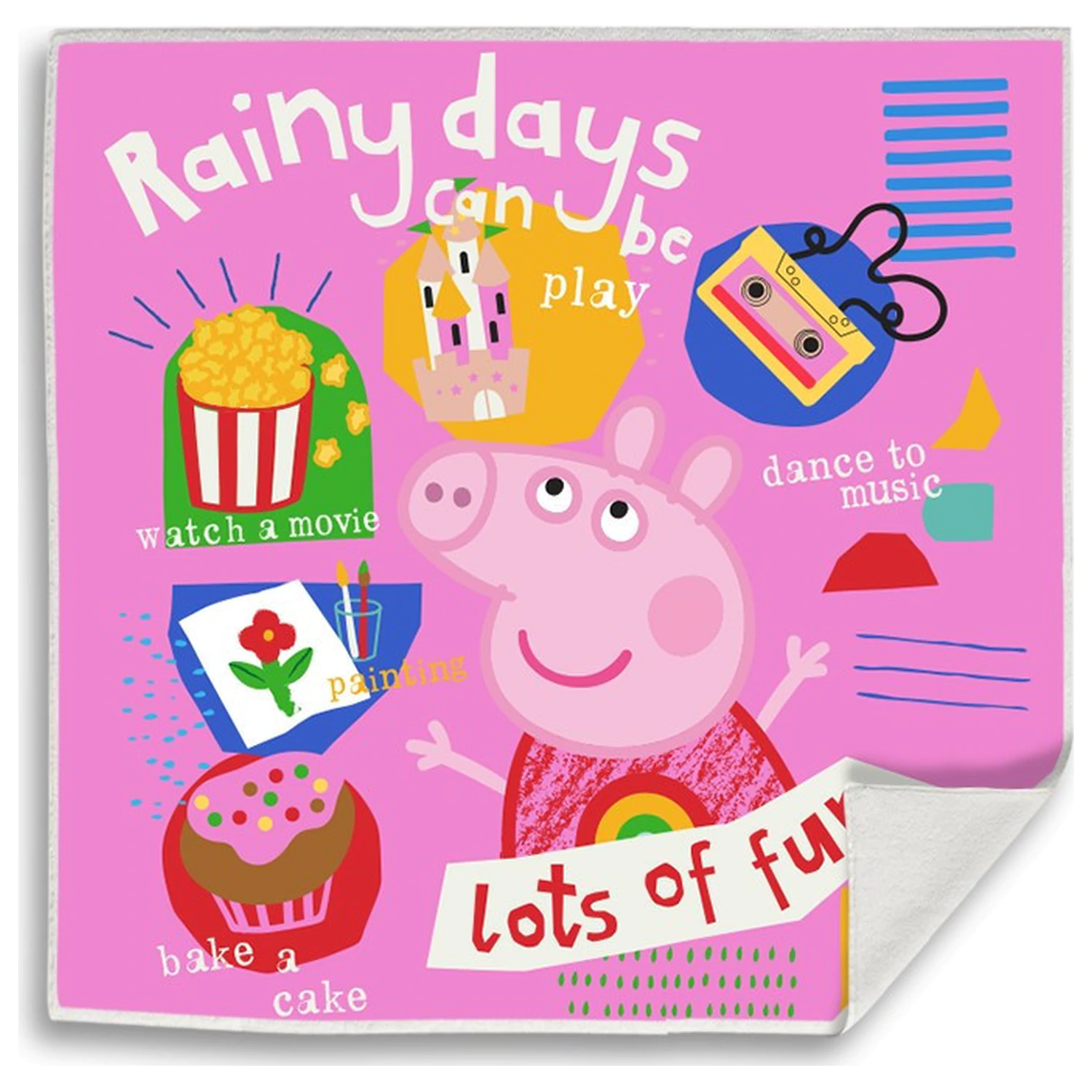 Peppa Pig Rainy Fun Magical Ręcznik do rąk Ręcznik do twarzy, Ręcznik 30x30cm zdjęcie produktu