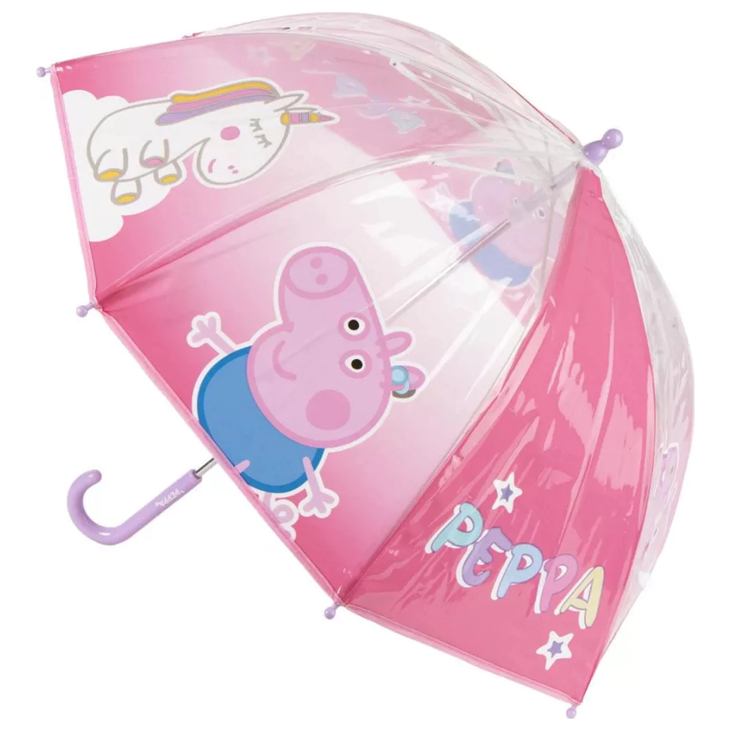 Peppa Pig Unicorn Dziecięcy Przezroczysty Parasol Ø71 cm zdjęcie produktu