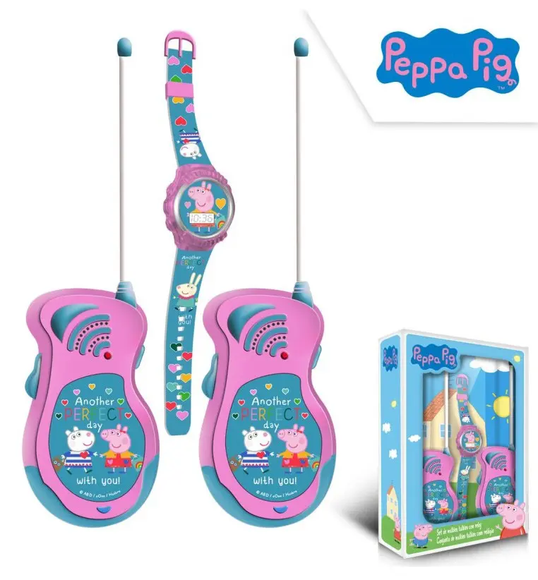 Peppa Pig Walkie Talkie + Zestaw Zegarka Cyfrowego zdjęcie produktu
