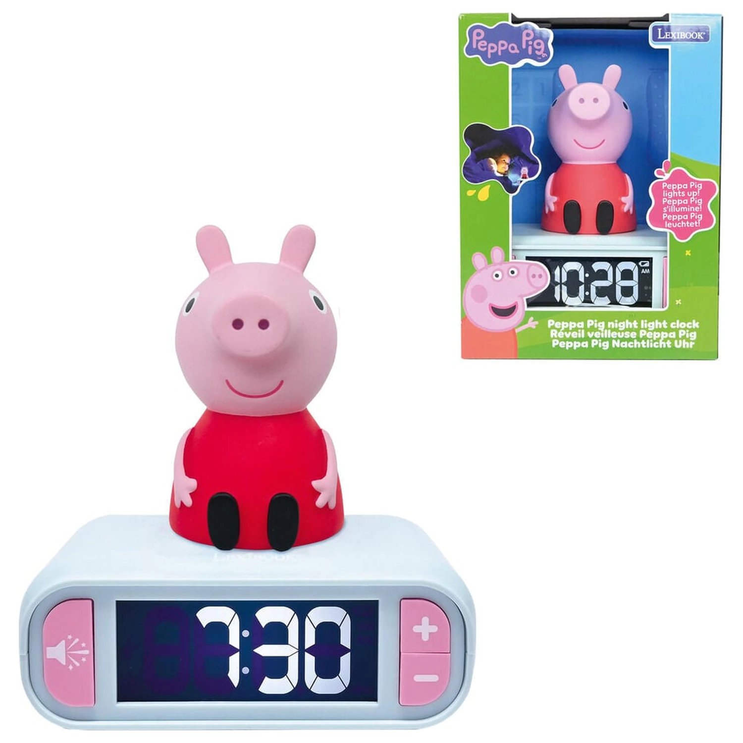 Peppa Pig Cyfrowy Budzik z Lampką Nocną 3D zdjęcie produktu