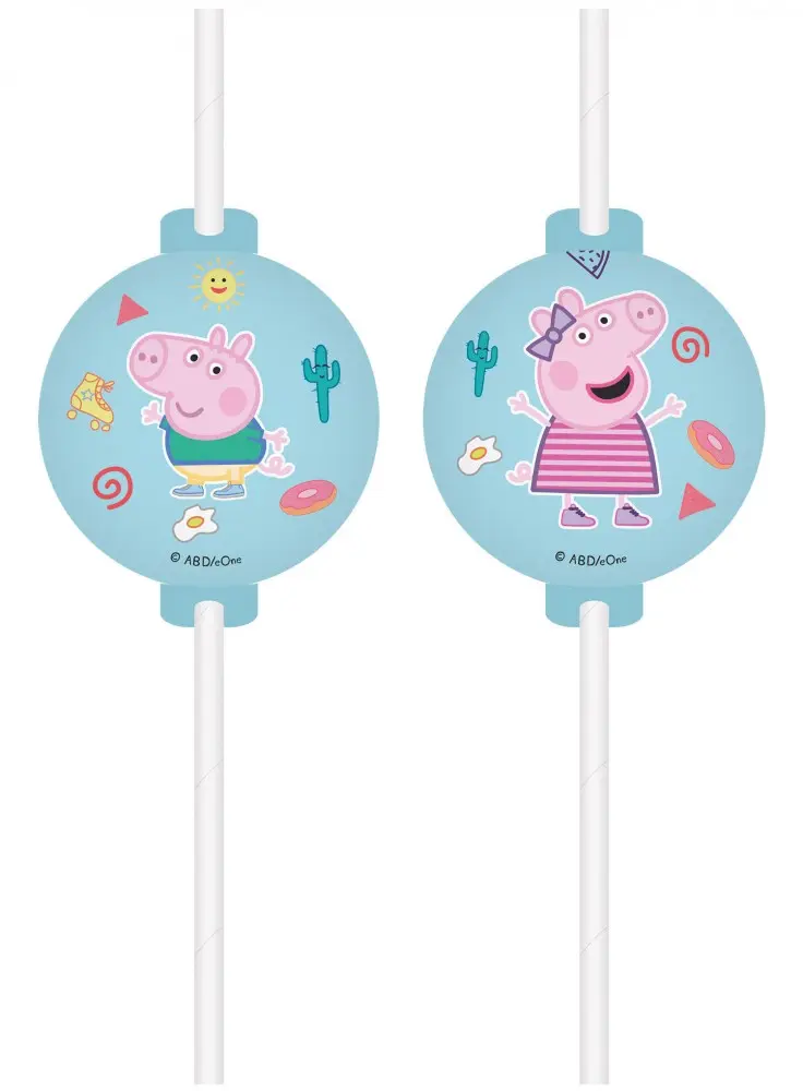 Peppa Pig Messy Play, Peppa Pig słomki papierowe, 4-częściowy zestaw FSC zdjęcie produktu