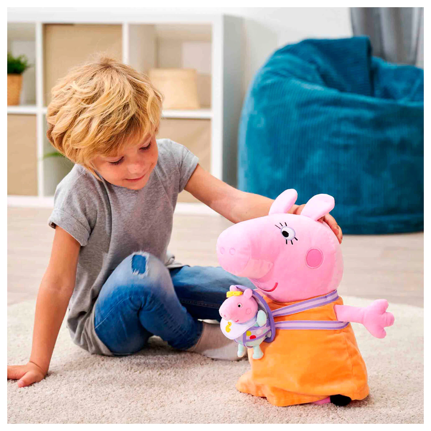 Peppa Pig Mummy Pig z pluszową zabawką Evie 33cm zdjęcie produktu