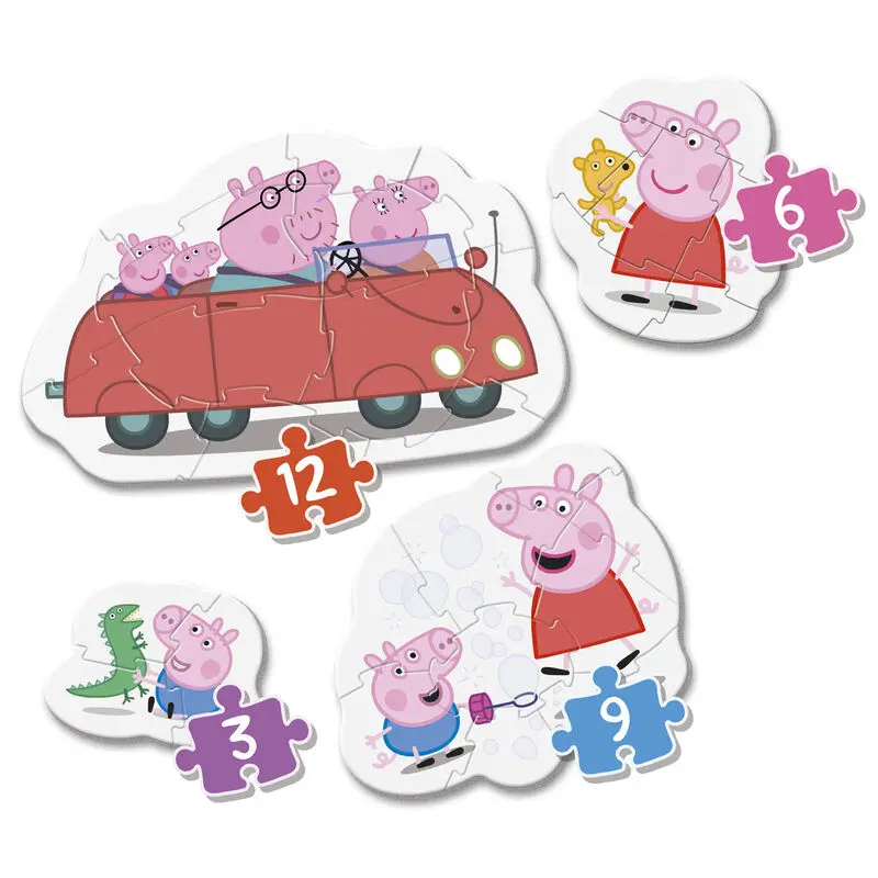 Peppa Pig Moje Pierwsze Puzzle 3-6-9-12 elementów zdjęcie produktu