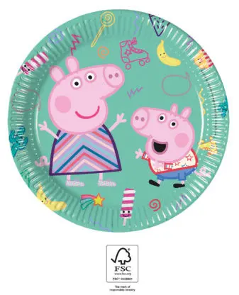 Peppa Pig Next Generation, Peppa Pig Talerze papierowe 8 sztuk 20 cm FSC zdjęcie produktu