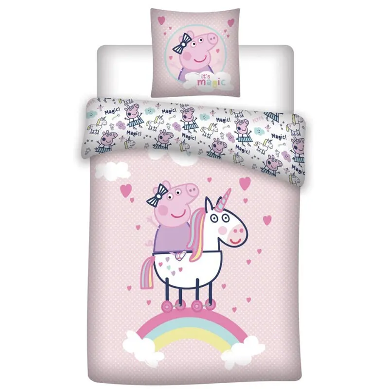 Pościel Peppa Pig bawełniana poszwa na kołdrę 90cm zdjęcie produktu
