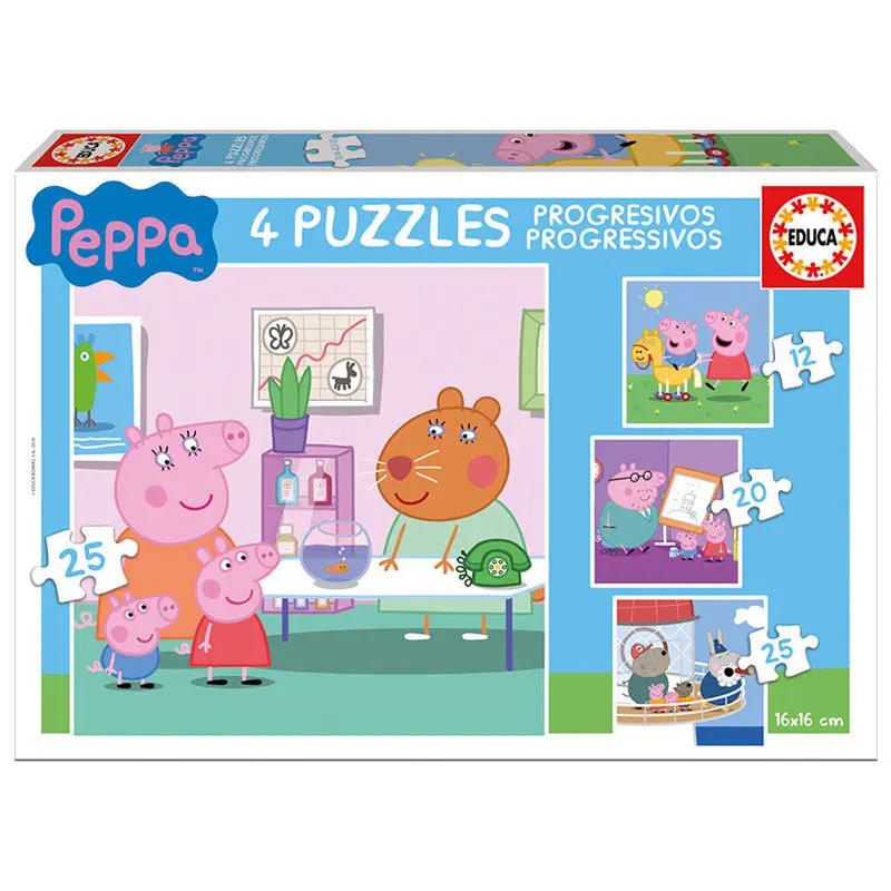 Peppa Pig Puzzle progresywne 12-16-20-25 elementów zdjęcie produktu