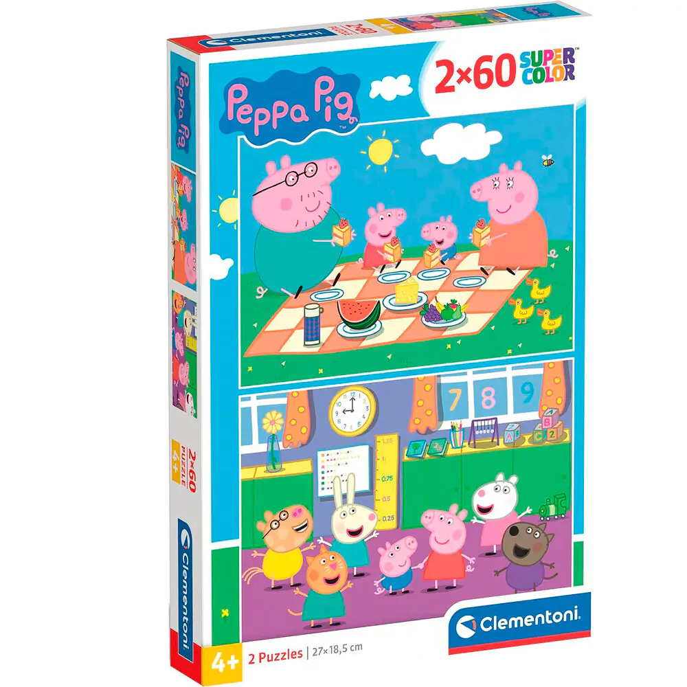 Peppa Pig puzzle 2 x 60 elementów zdjęcie produktu