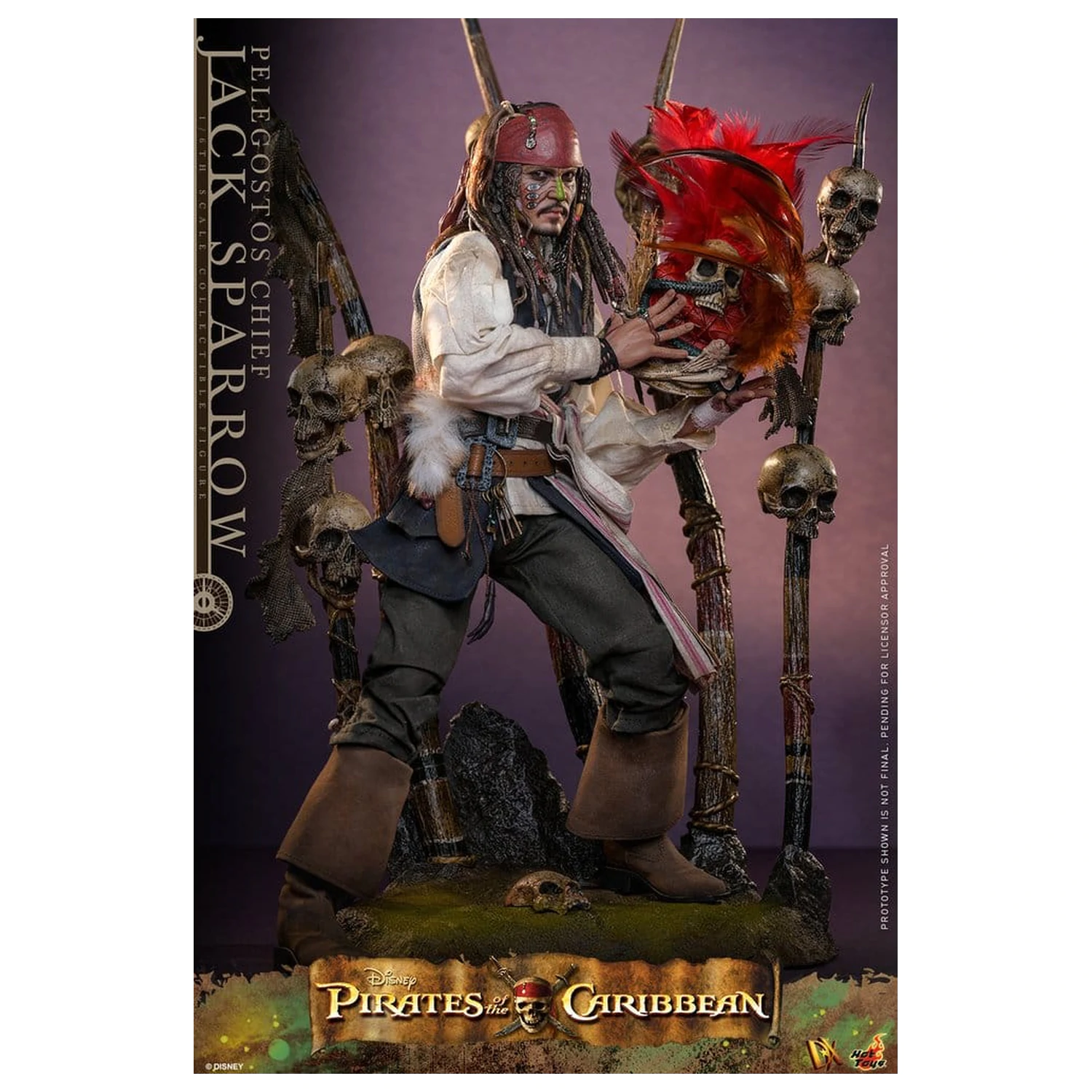 Pirates of the Caribbean: Dead Man's Chest Action DX Figurka 1/6 Pelegostos Chief Jack Sparrow 30 cm zdjęcie produktu