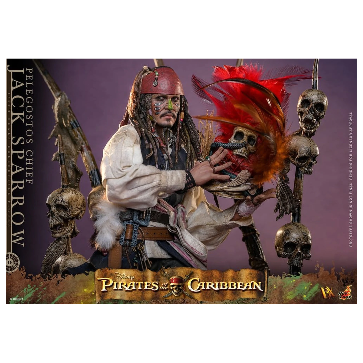 Pirates of the Caribbean: Dead Man's Chest Action DX Figurka 1/6 Pelegostos Chief Jack Sparrow 30 cm zdjęcie produktu