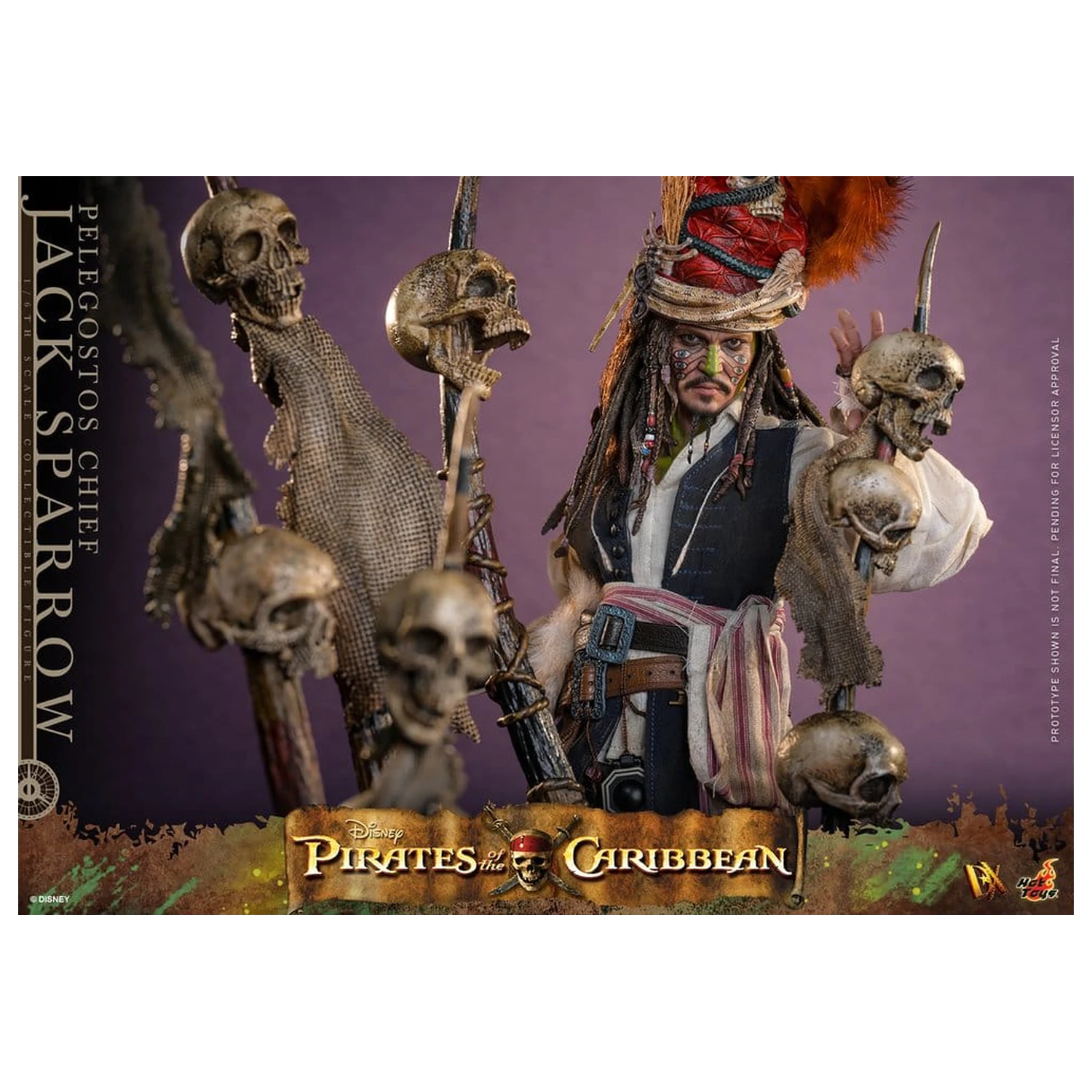 Pirates of the Caribbean: Dead Man's Chest Action DX Figurka 1/6 Pelegostos Chief Jack Sparrow 30 cm zdjęcie produktu
