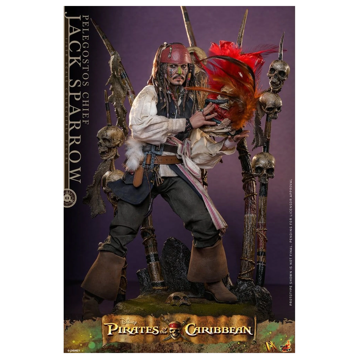 Pirates of the Caribbean: Dead Man's Chest Action DX Figurka 1/6 Pelegostos Chief Jack Sparrow 30 cm zdjęcie produktu