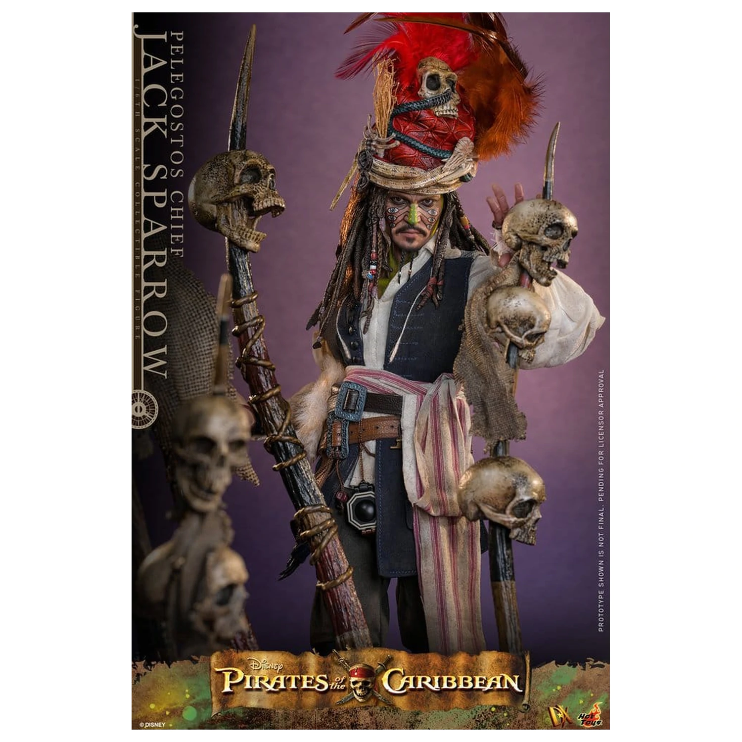 Pirates of the Caribbean: Dead Man's Chest Action DX Figurka 1/6 Pelegostos Chief Jack Sparrow 30 cm zdjęcie produktu