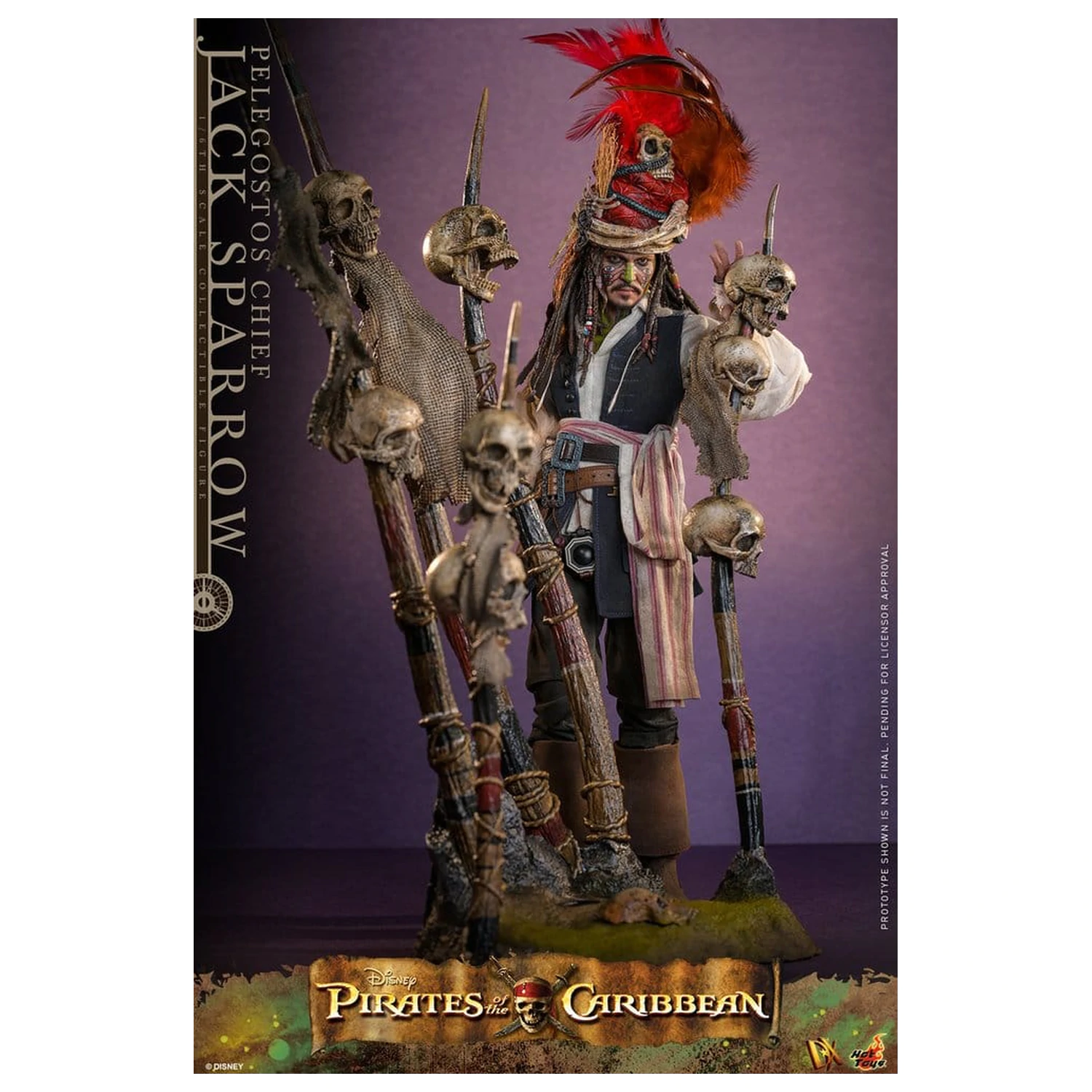 Pirates of the Caribbean: Dead Man's Chest Action DX Figurka 1/6 Pelegostos Chief Jack Sparrow 30 cm zdjęcie produktu