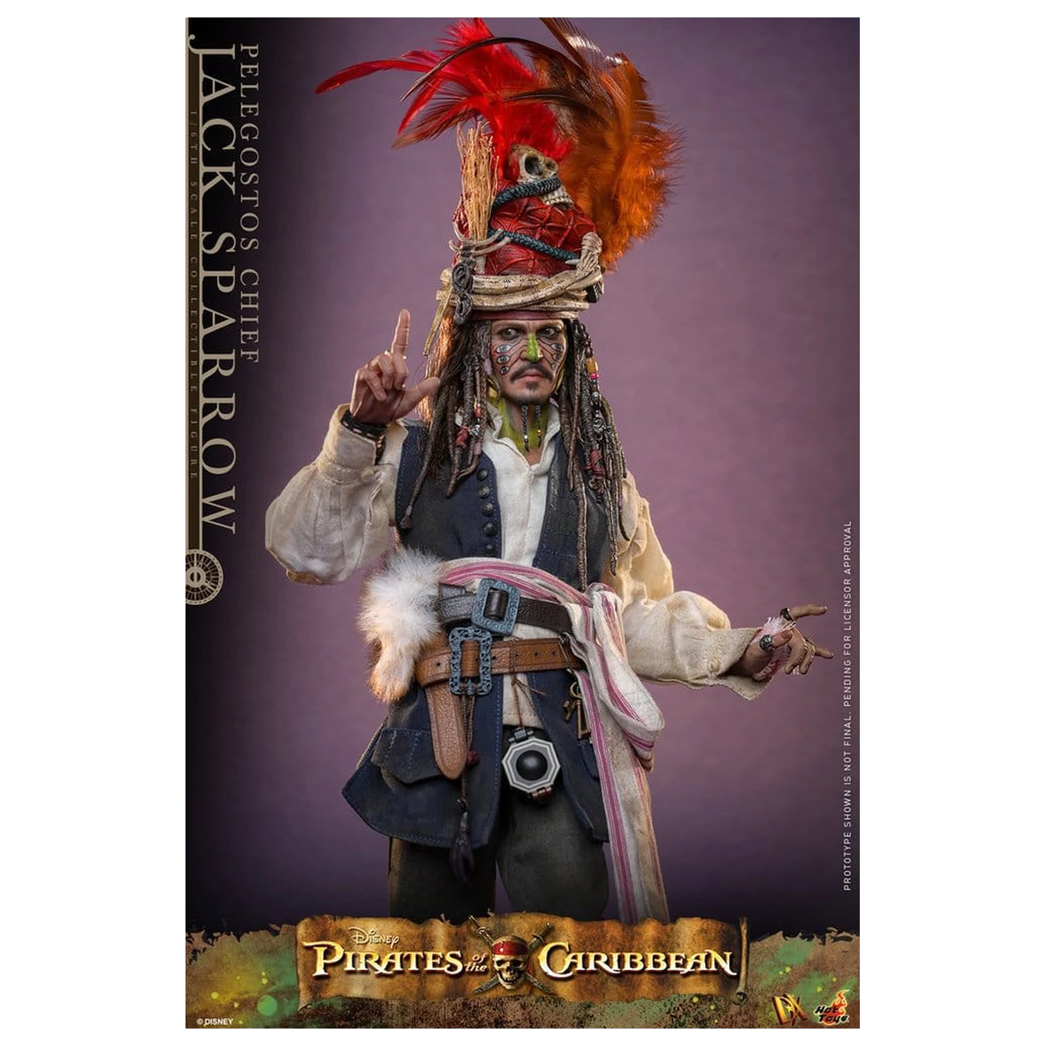 Pirates of the Caribbean: Dead Man's Chest Action DX Figurka 1/6 Pelegostos Chief Jack Sparrow 30 cm zdjęcie produktu