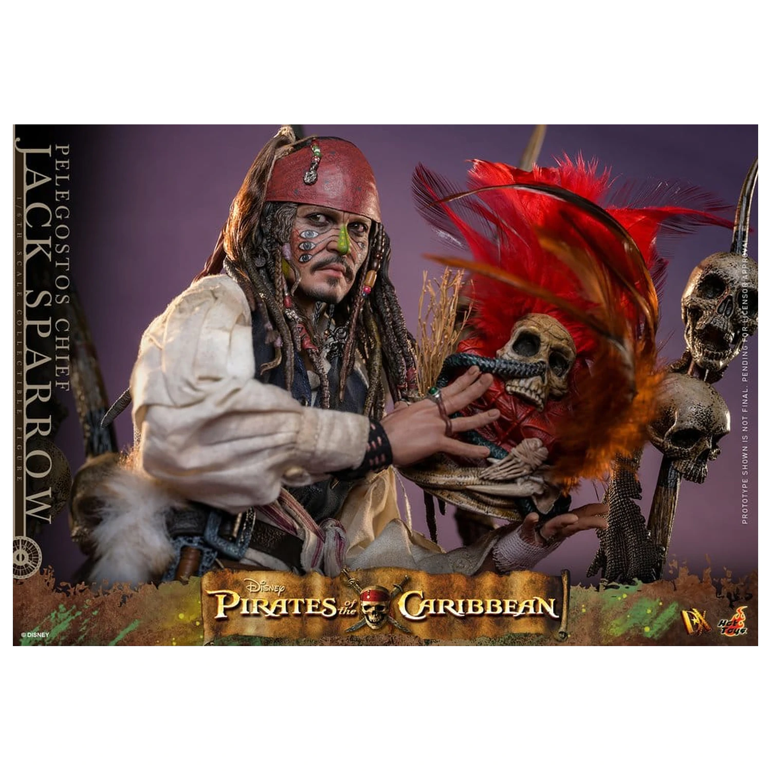 Pirates of the Caribbean: Dead Man's Chest Action DX Figurka 1/6 Pelegostos Chief Jack Sparrow 30 cm zdjęcie produktu