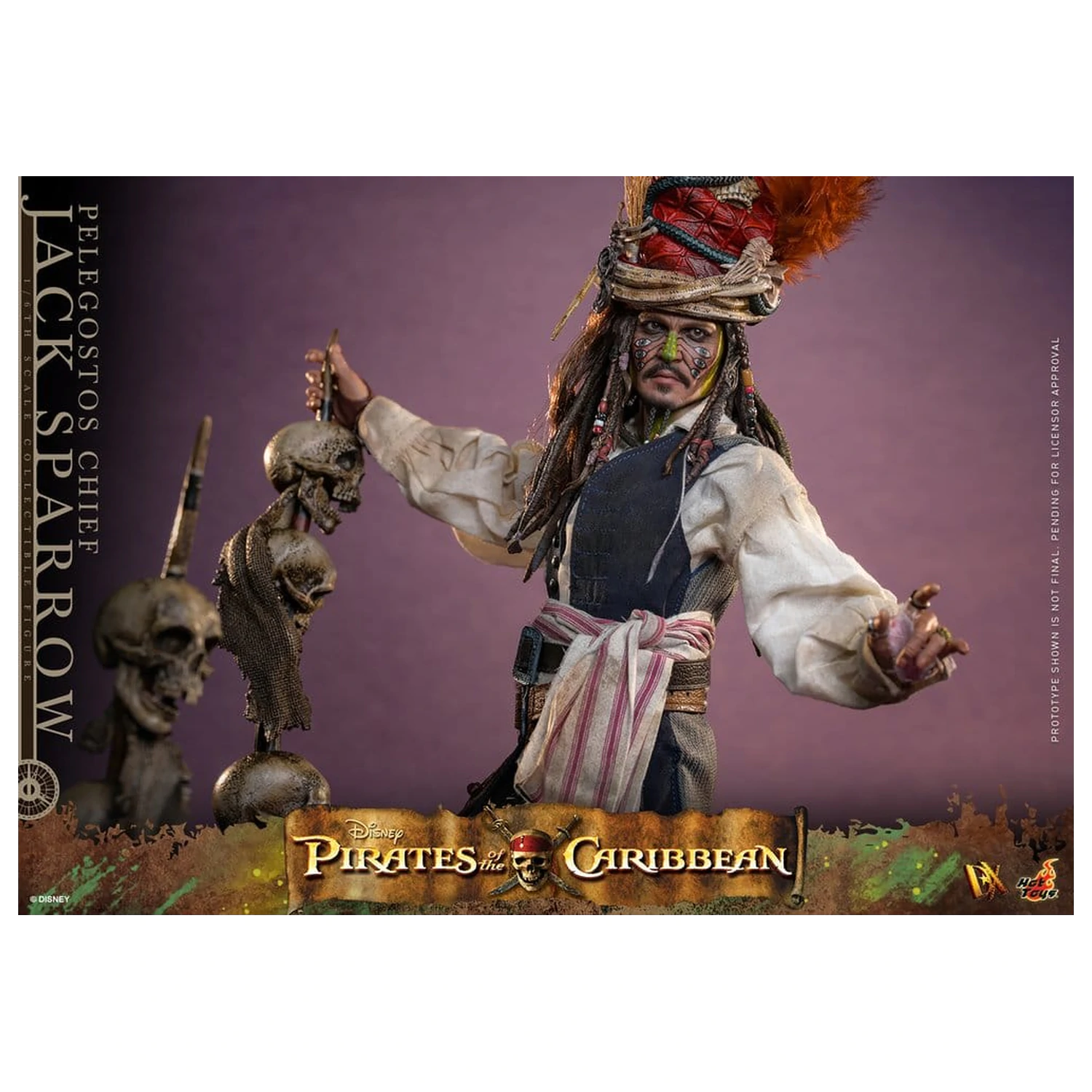 Pirates of the Caribbean: Dead Man's Chest Action DX Figurka 1/6 Pelegostos Chief Jack Sparrow 30 cm zdjęcie produktu